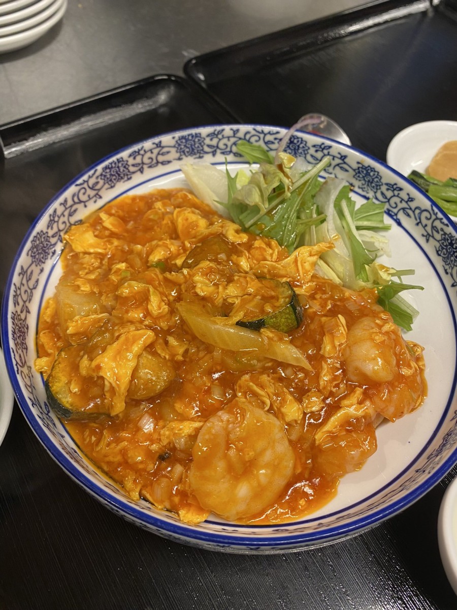 中華Rin エビと卵のチリソース